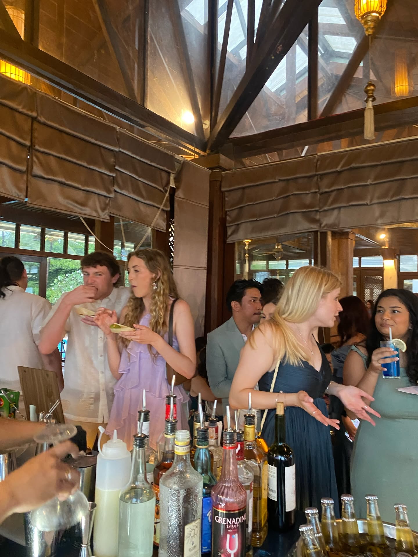 AJ Bohol bartender preparing drinks at a resort venue